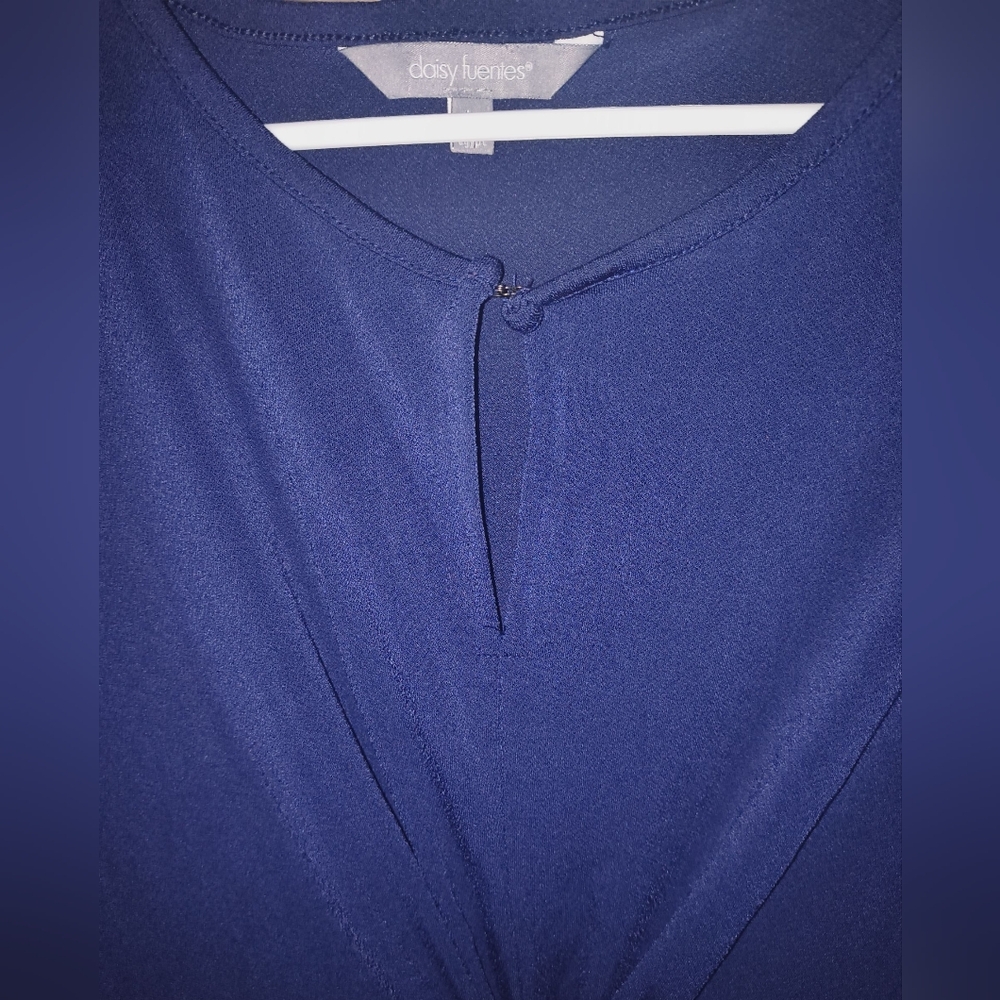 3/$8 Navy Long Sleeve Dress Shirt - Picture 3 of 6